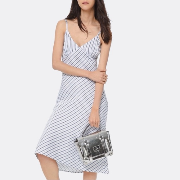 Michael Kors Dresses & Skirts - Michael Kors Striped Slip Midi Dress Adjustable Spaghetti Straps